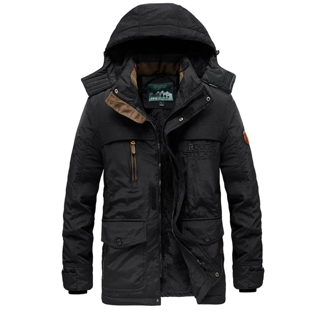James | Parka with Faux Fur Lining and Quilted Hood