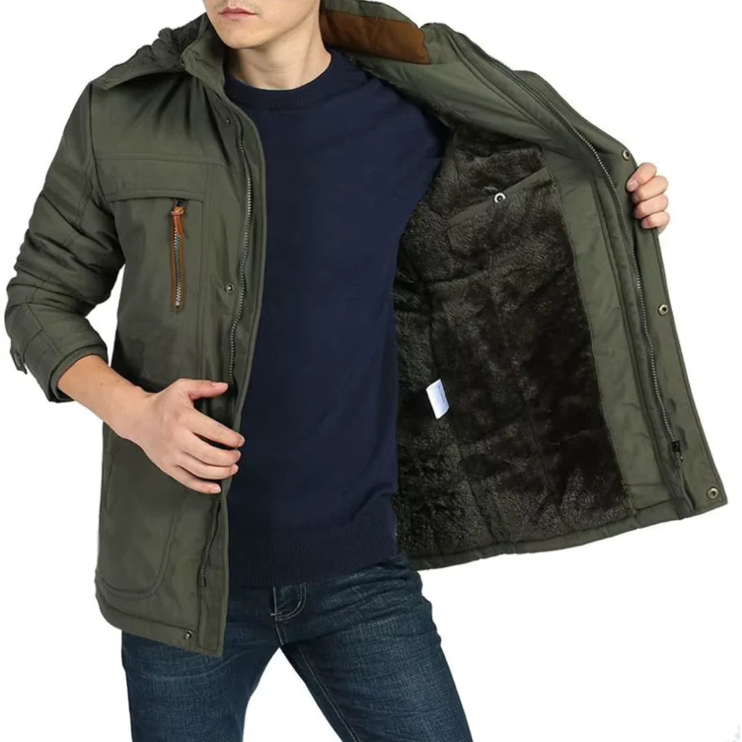 James | Parka with Faux Fur Lining and Quilted Hood