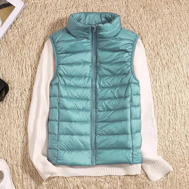 Brooks | Quilted Vest with High Stand-Up Collar