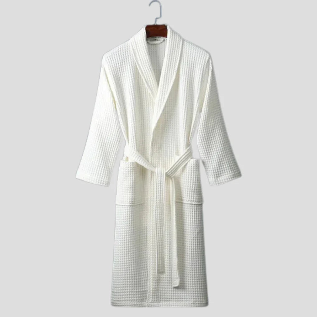 Reese | Waffle Bathrobe with Shawl Collar