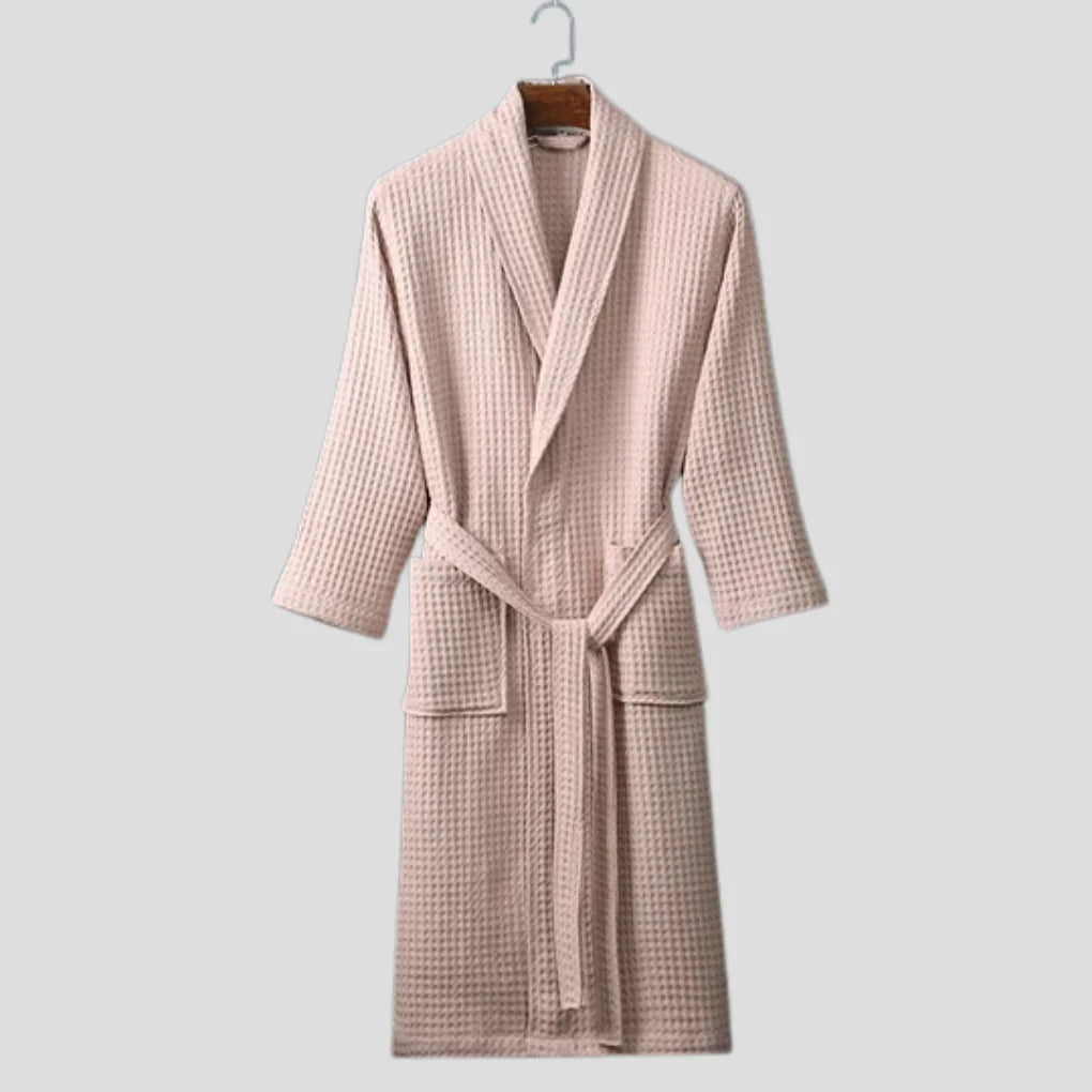 Reese | Waffle Bathrobe with Shawl Collar