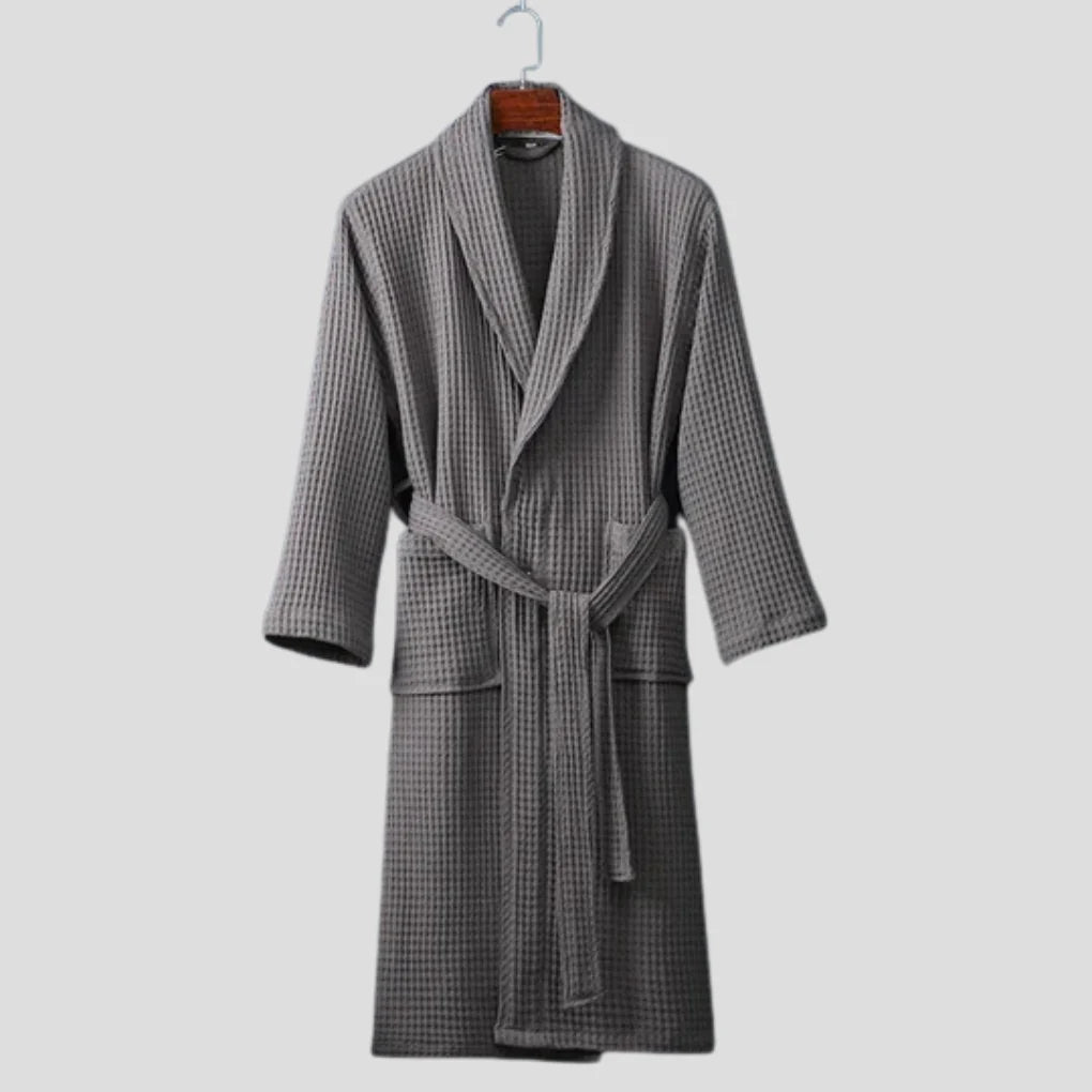 Reese | Waffle Bathrobe with Shawl Collar