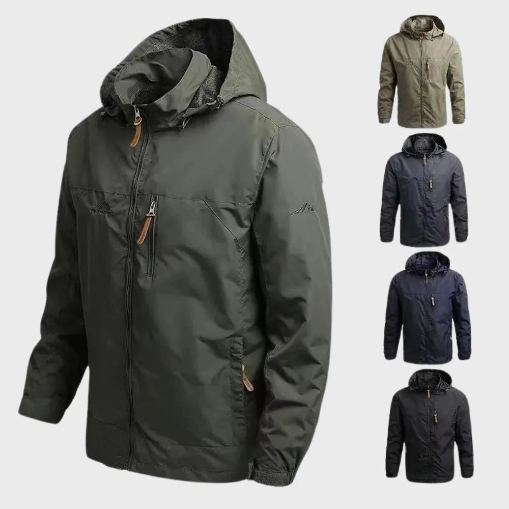 Ian | Hooded Shell Jacket with Zipper Pockets