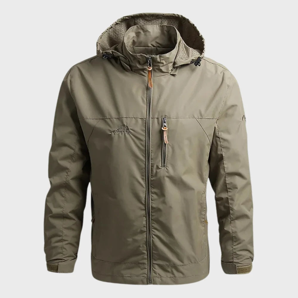 Ian | Hooded Shell Jacket with Zipper Pockets