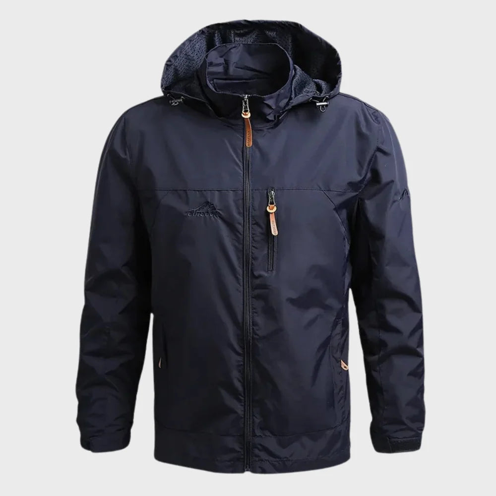 Ian | Hooded Shell Jacket with Zipper Pockets