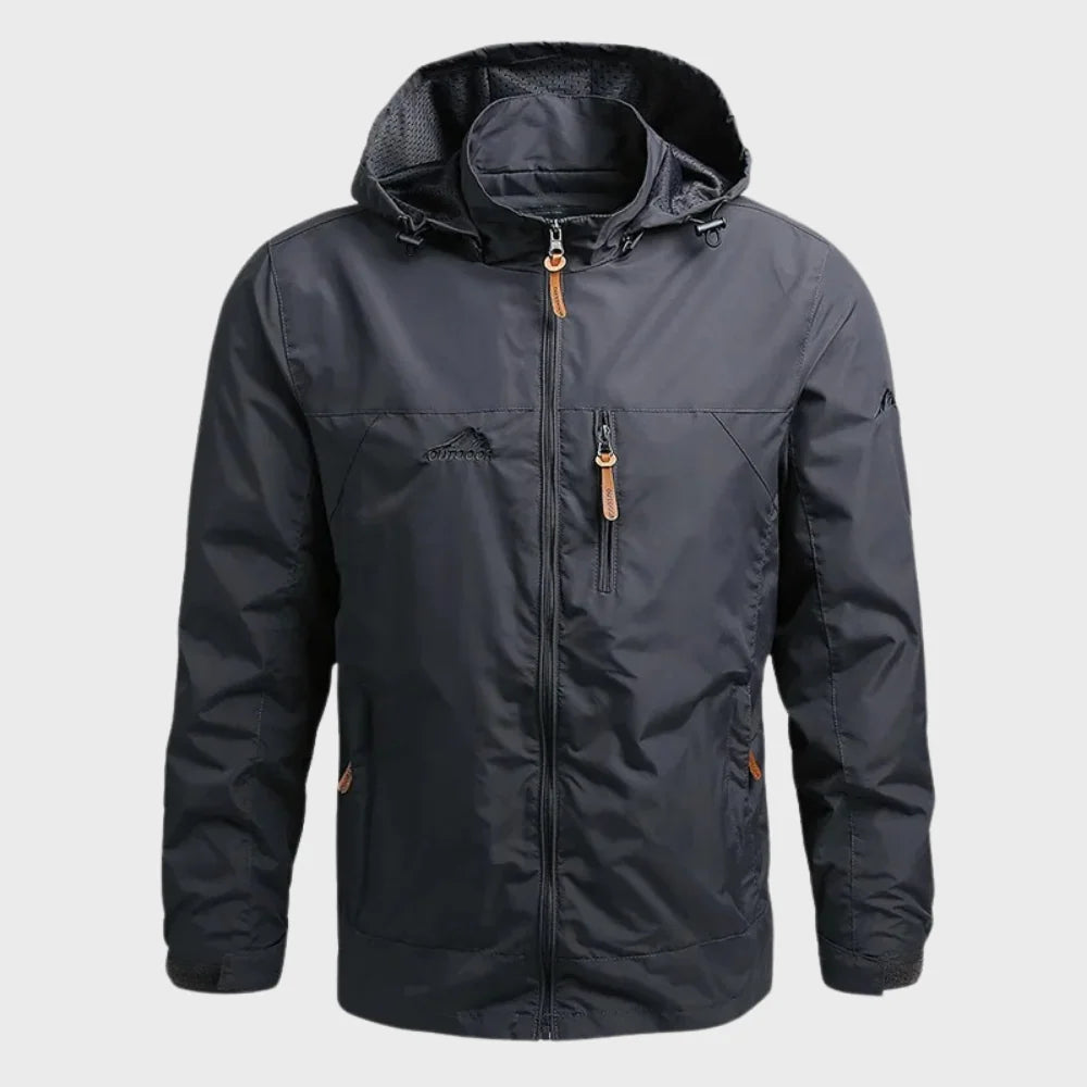 Ian | Hooded Shell Jacket with Zipper Pockets