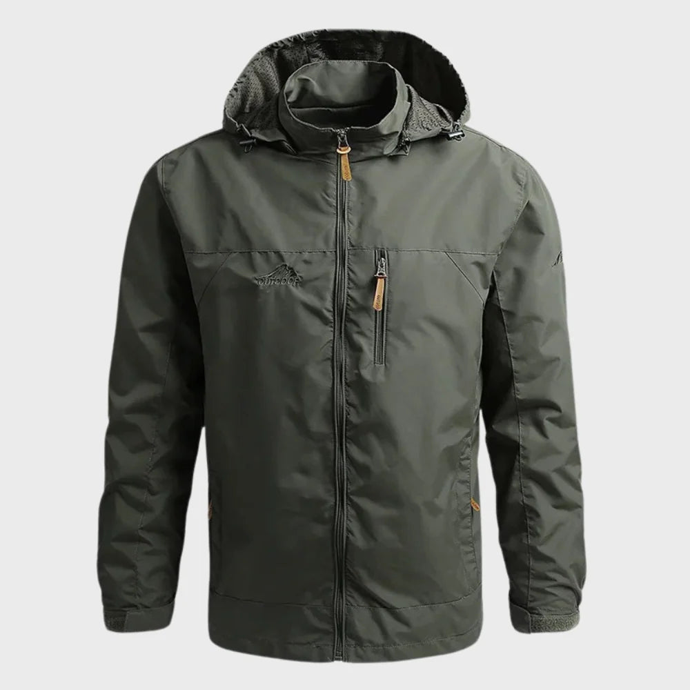 Ian | Hooded Shell Jacket with Zipper Pockets