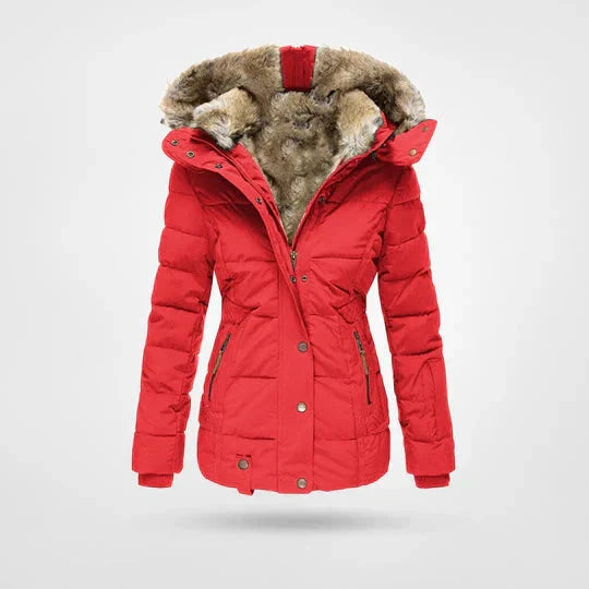 Judith | Quilted Puffer Jacket with Fur-Trimmed Hood