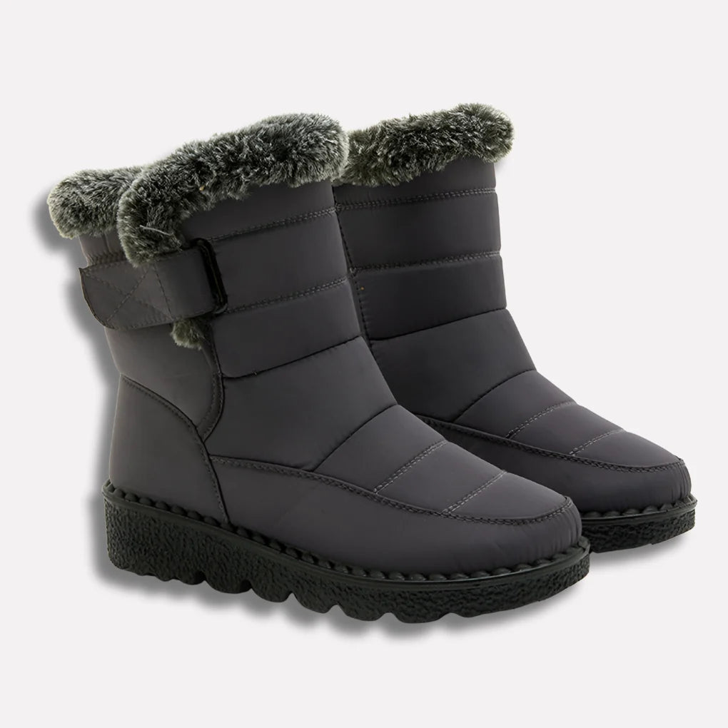Karina | Quilted Boots with Faux Fur Trim