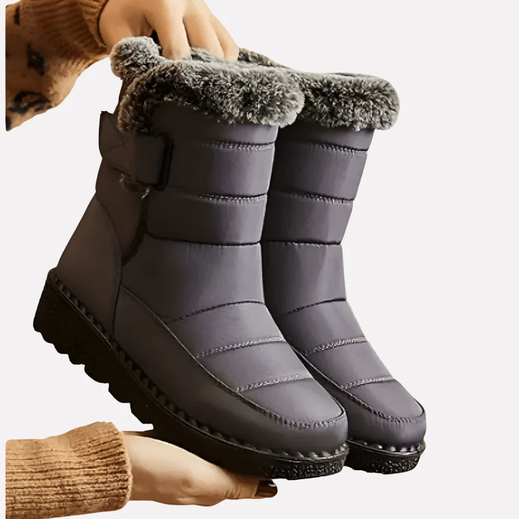 Karina | Quilted Boots with Faux Fur Trim