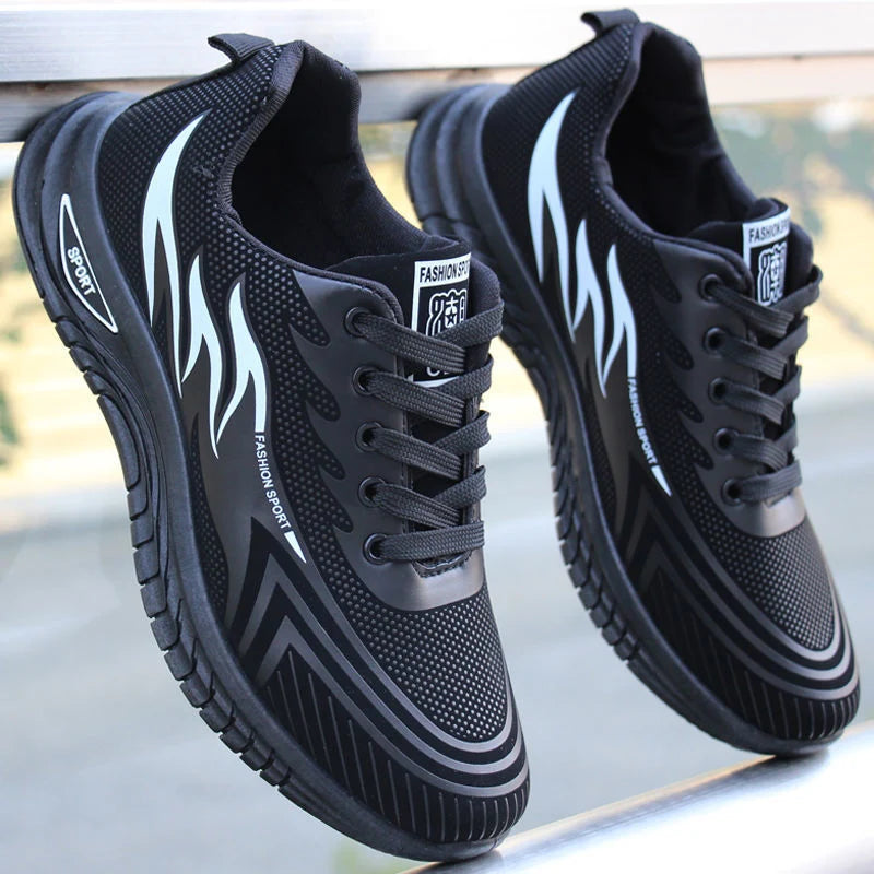 Jeremy | Low-Top Sneakers with Flame Print