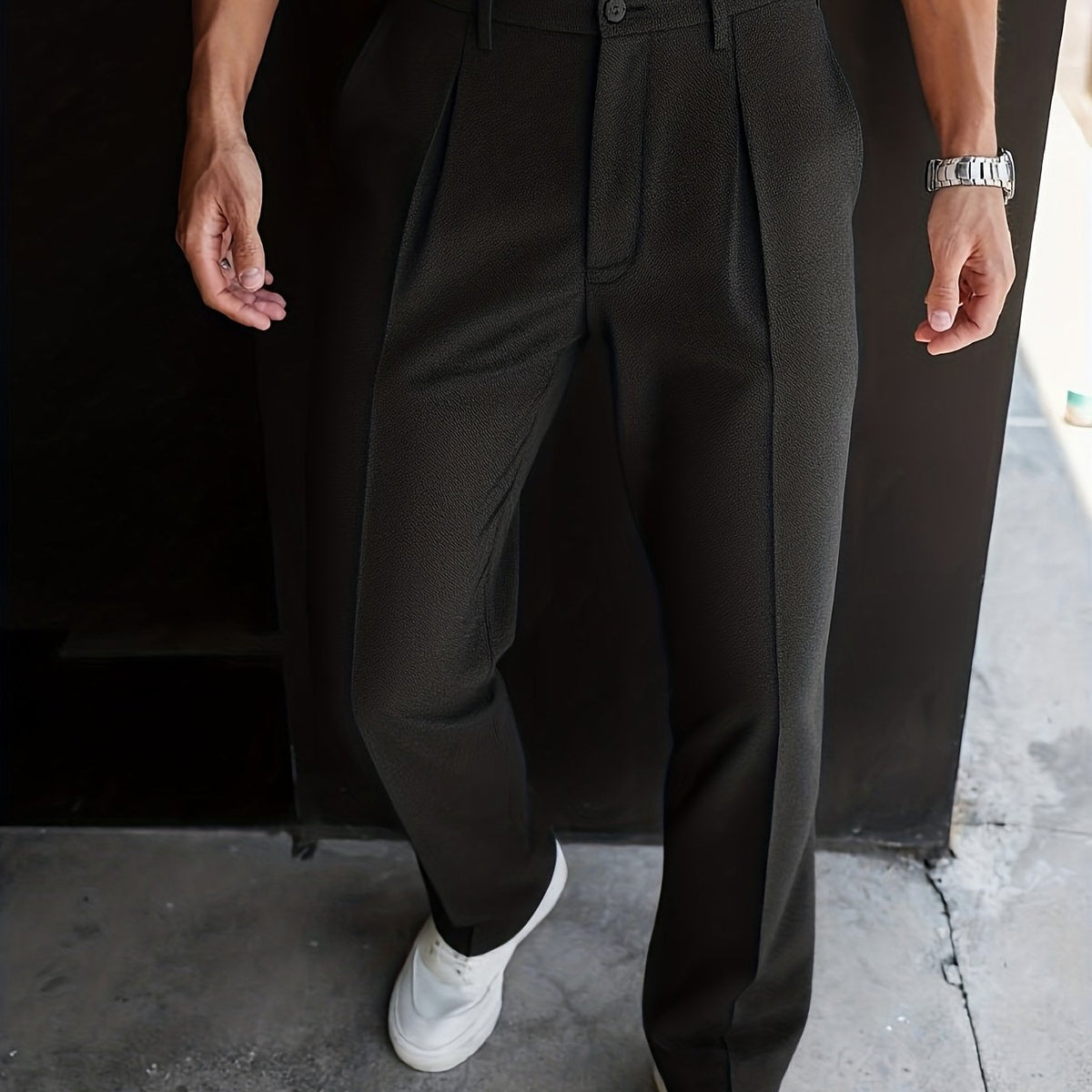 Jared | Tailored Straight-Leg Pants with Side Pockets