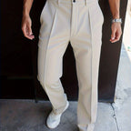 Jared | Tailored Straight-Leg Pants with Side Pockets