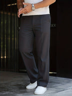 Jared | Tailored Straight-Leg Pants with Side Pockets