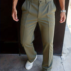 Jared | Tailored Straight-Leg Pants with Side Pockets