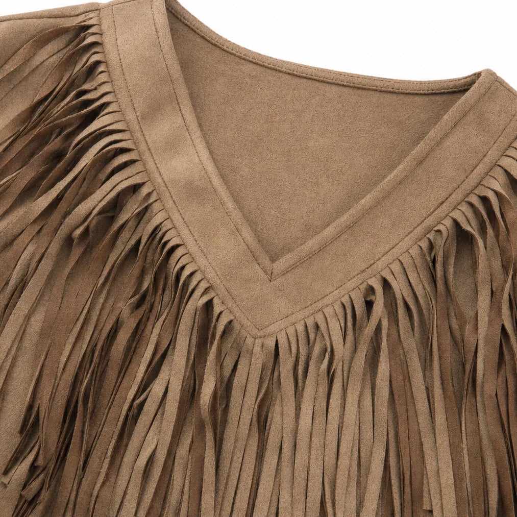 Vela Fringe Top | Cascading V-Neck Layered Fringe 7