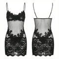 Jenny | Sheer Slip Dress with Lace Appliques
