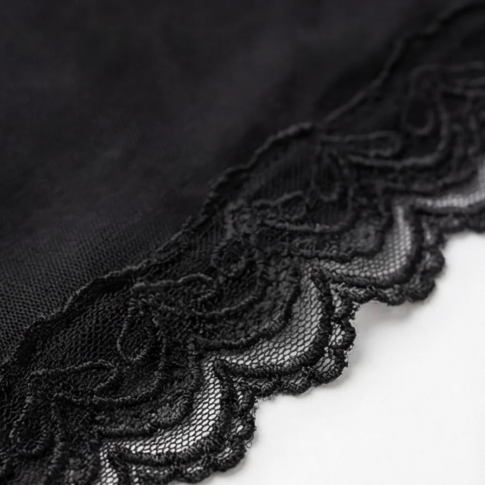 Jenny | Sheer Slip Dress with Lace Appliques
