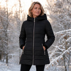 Addison | Plush-Lined Mid-Length Hooded Winter Coat