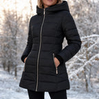 Addison | Plush-Lined Mid-Length Hooded Winter Coat