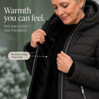 Addison | Plush-Lined Mid-Length Hooded Winter Coat