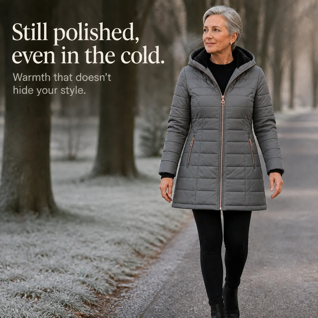 Addison | Plush-Lined Mid-Length Hooded Winter Coat