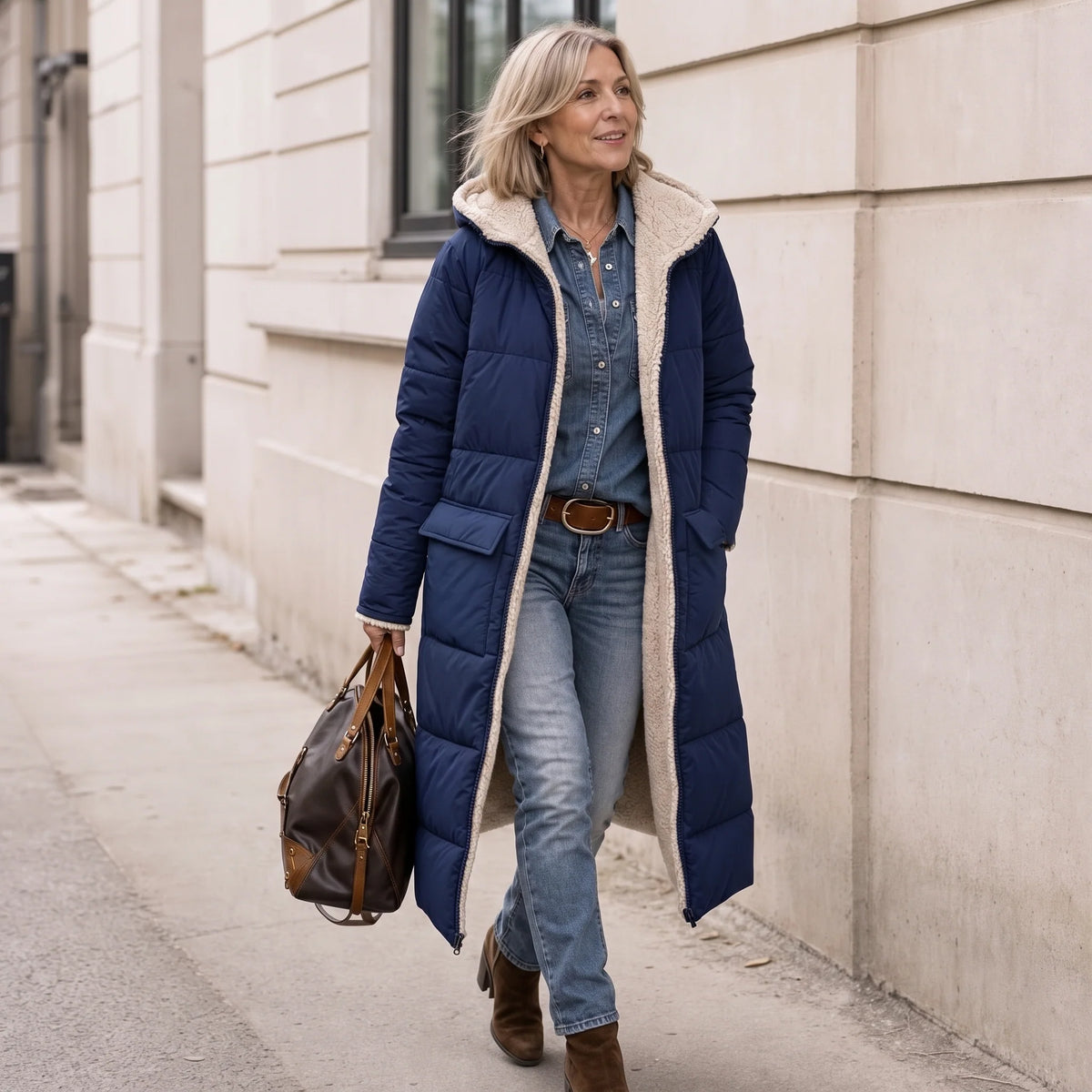 Brooke | Reversible Quilted Winter Coat with Hood