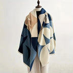 Tyra | Reversible Geometric Fringe Poncho