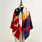 Tyra | Reversible Geometric Fringe Poncho
