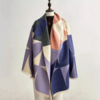 Tyra | Reversible Geometric Fringe Poncho