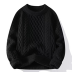 Vera | Textured Knit Sweater with Crew Neck