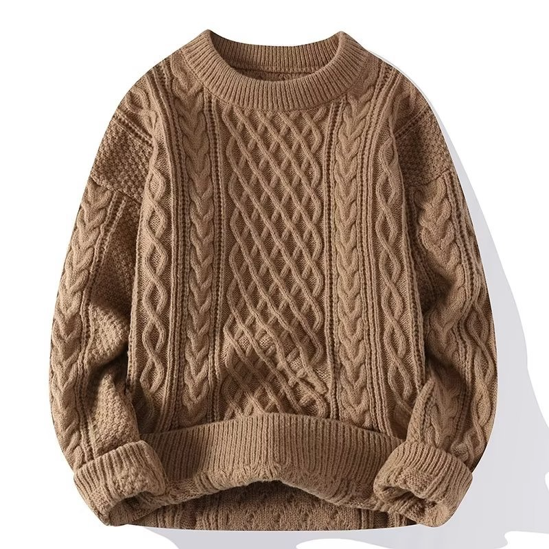 Vera | Textured Knit Sweater with Crew Neck