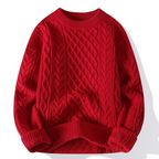 Vera | Textured Knit Sweater with Crew Neck