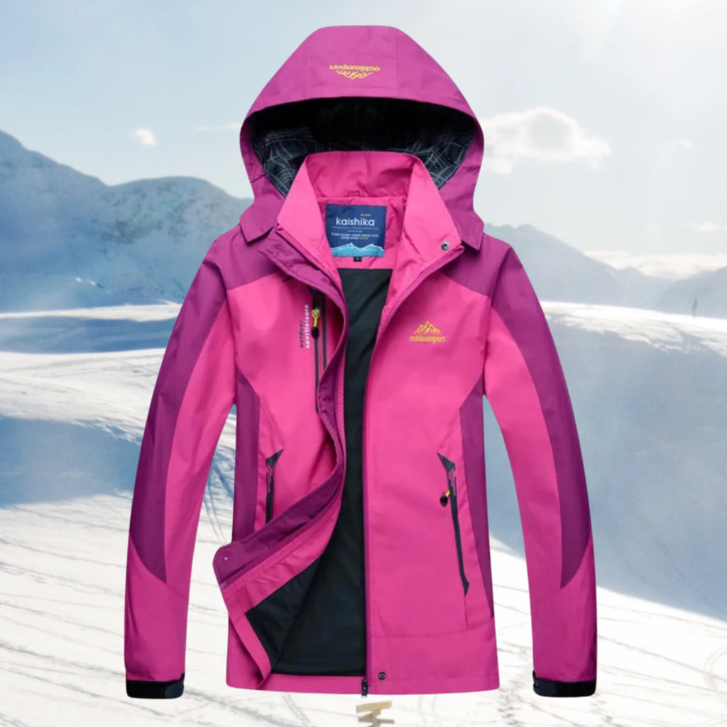 Janelle | Color-Block Shell Jacket with Detachable Hood