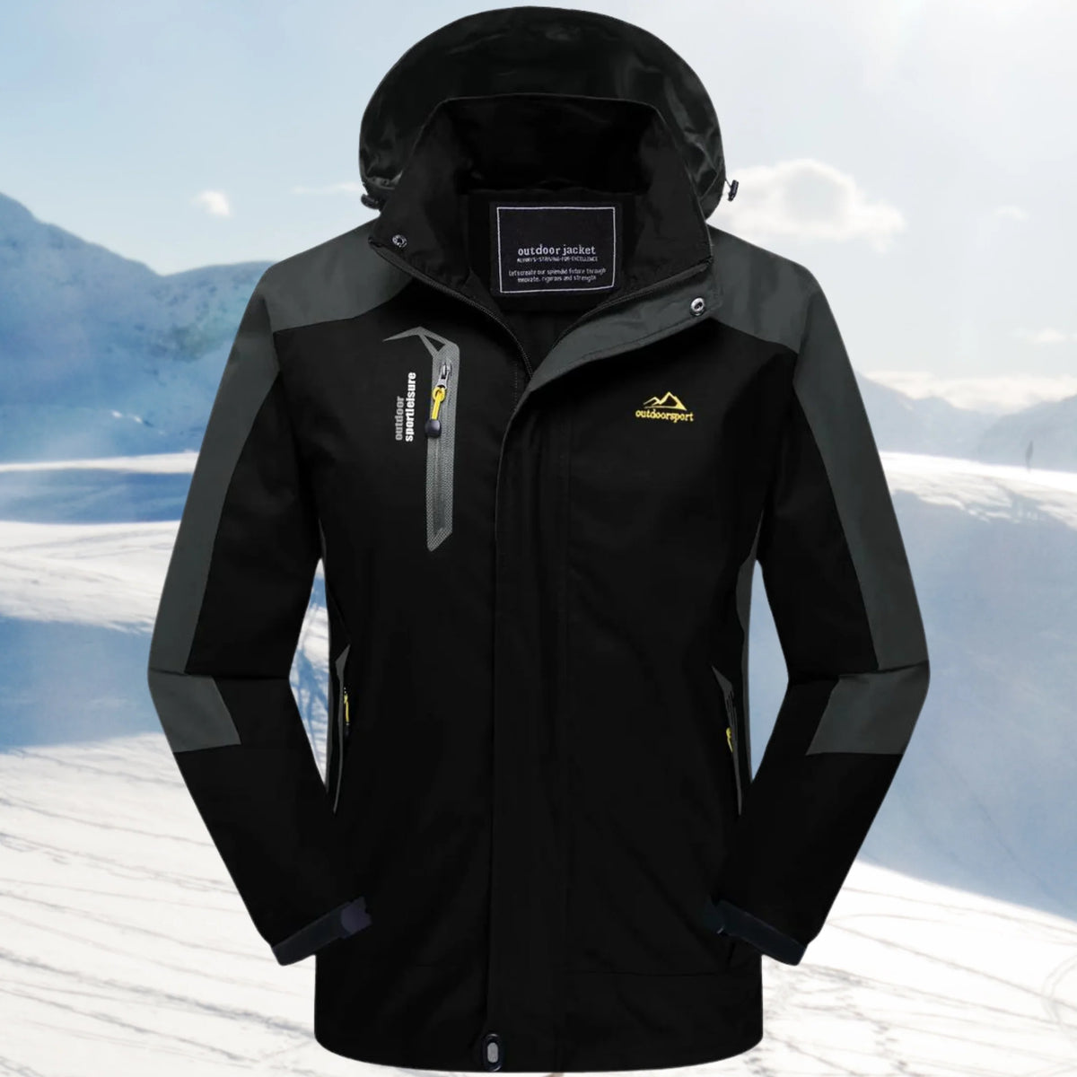 Janelle | Color-Block Shell Jacket with Detachable Hood