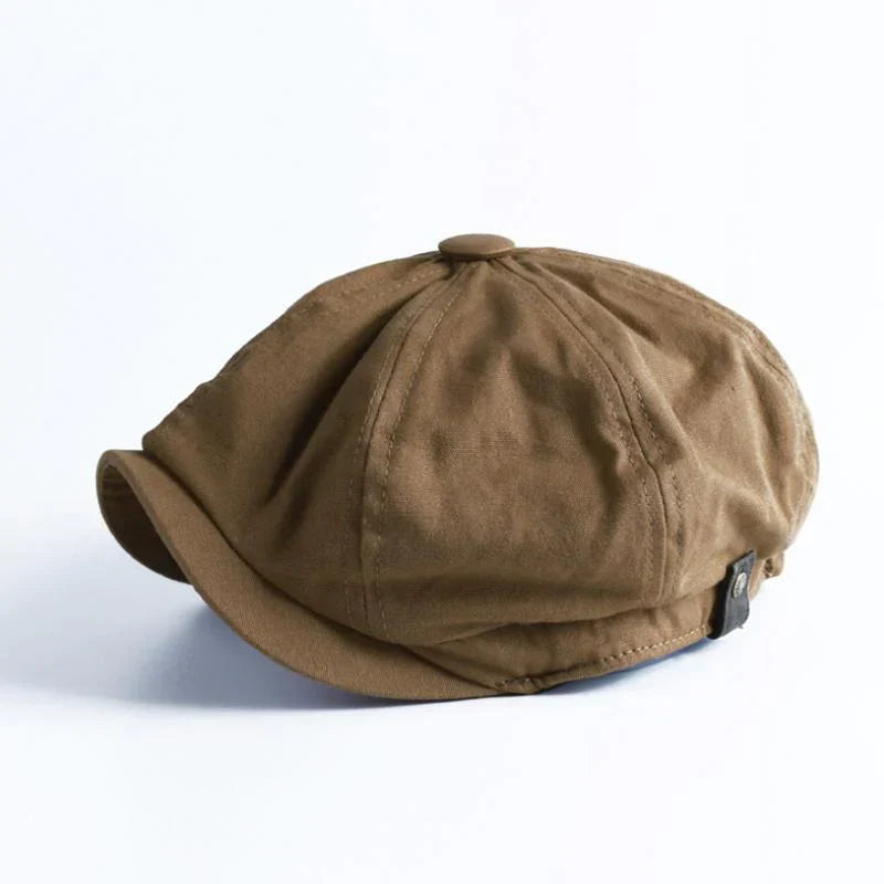 Grant | Paneled Flat Cap with Adjustable Buckle