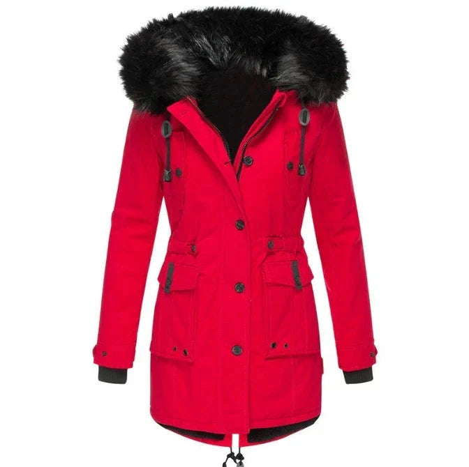 Mila | Parka with Fur-Trim Hood and Drawstring Waist