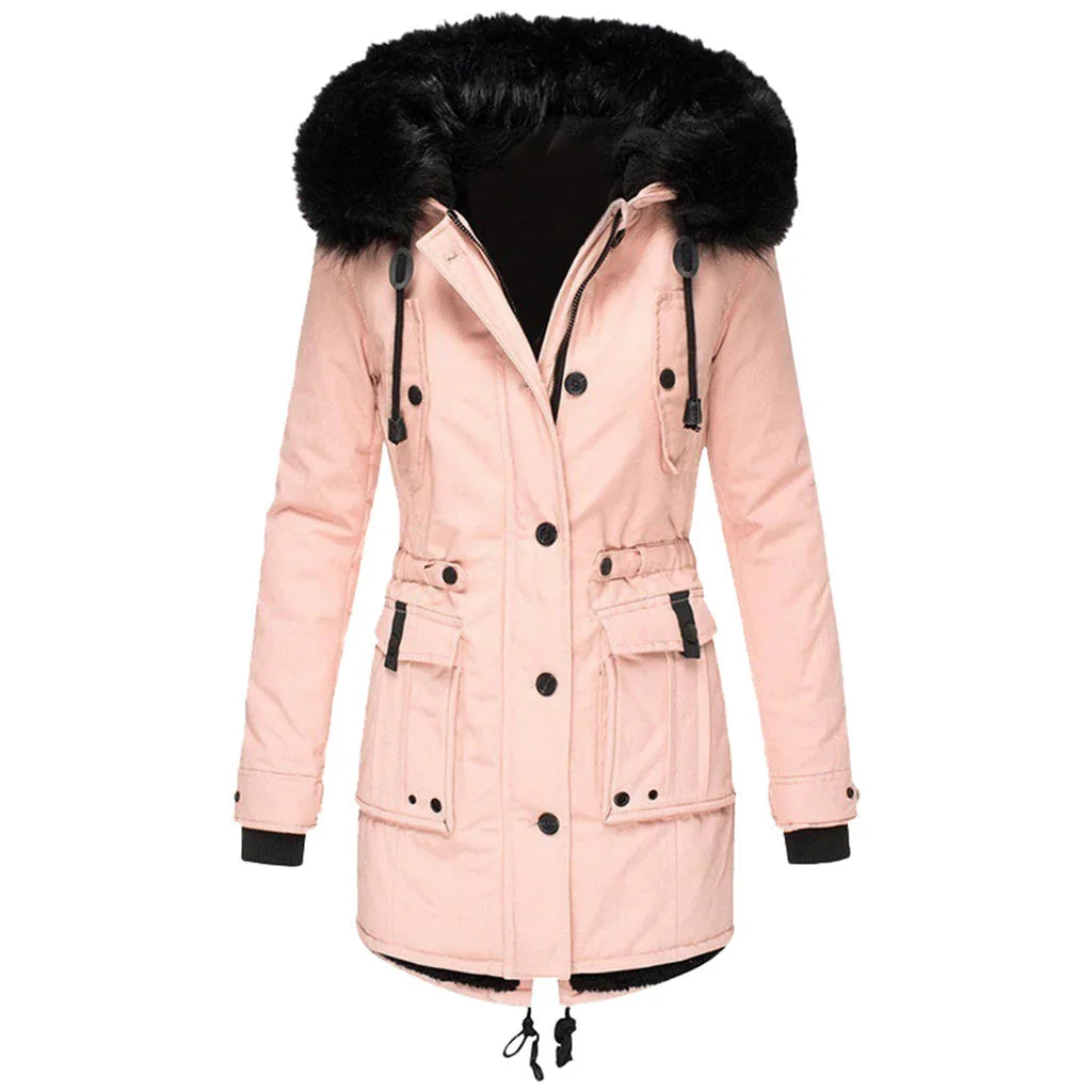 Mila | Parka with Fur-Trim Hood and Drawstring Waist