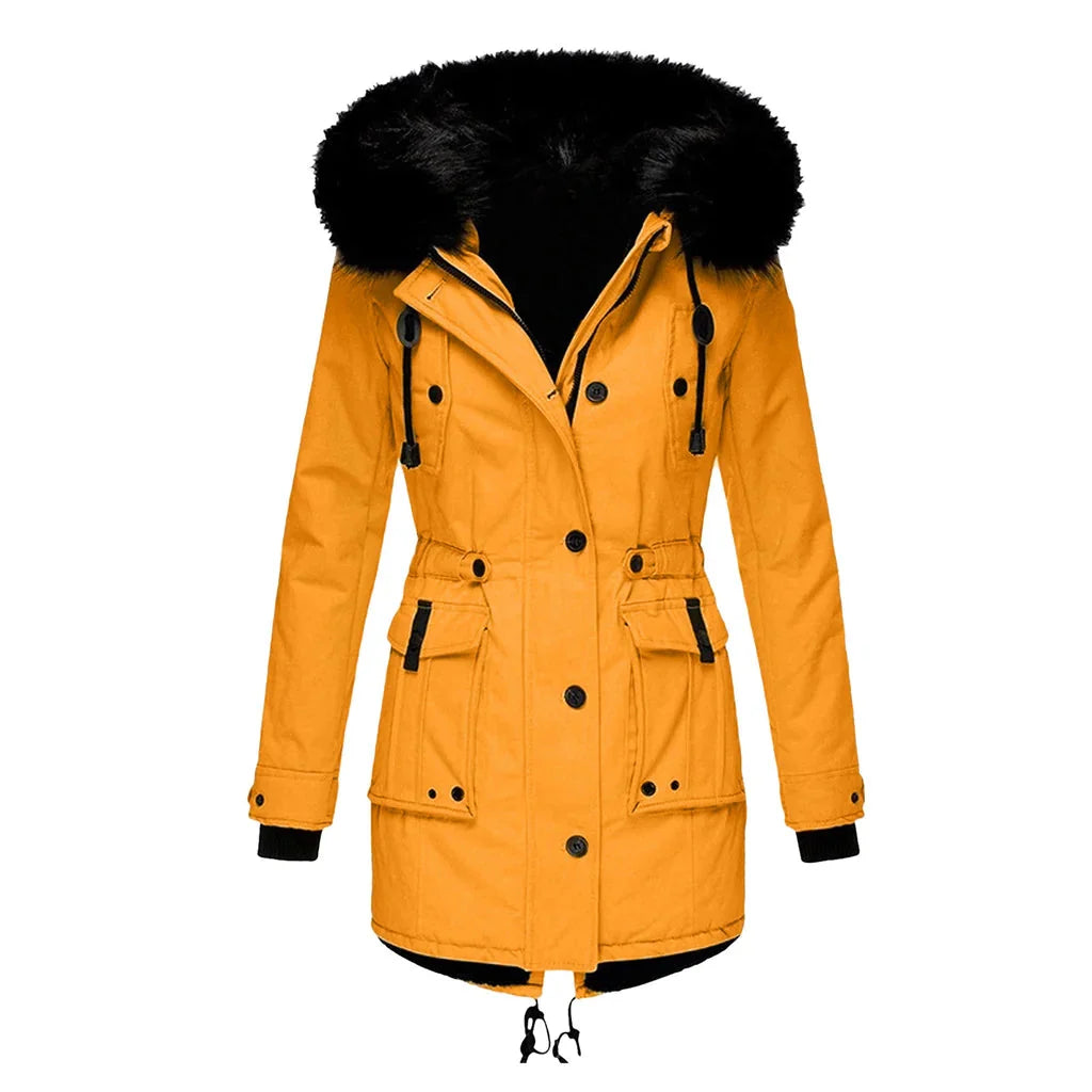 Mila | Parka with Fur-Trim Hood and Drawstring Waist