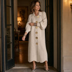 Shelby | Ribbed Knit Maxi Dress with Lantern Sleeves