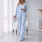 Wesley Double-Breasted Blazer Set | Tailored Pants, Smooth Woven Polyester 2