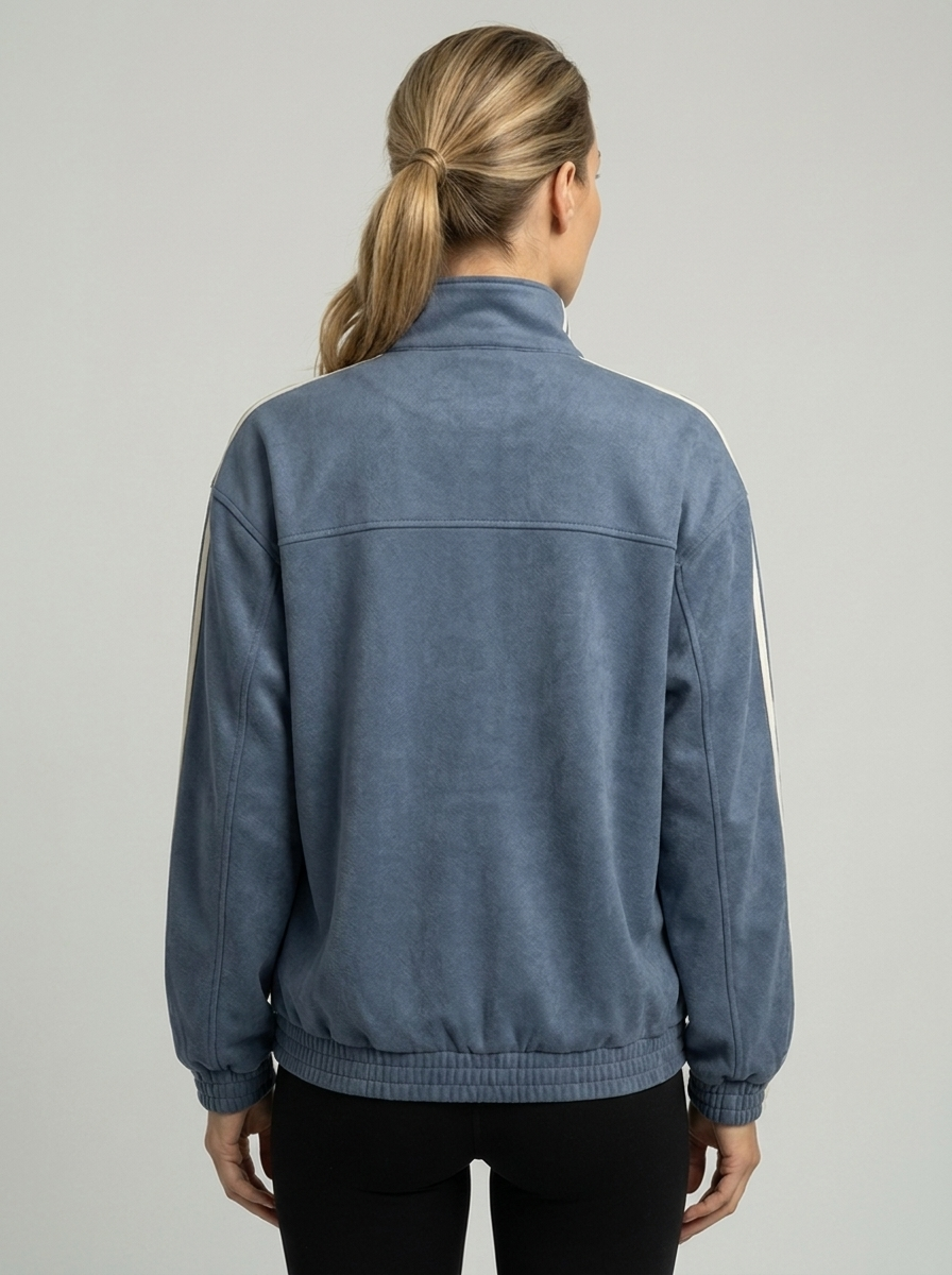 Dana | Bomber Jacket with Stand Collar & Stripes