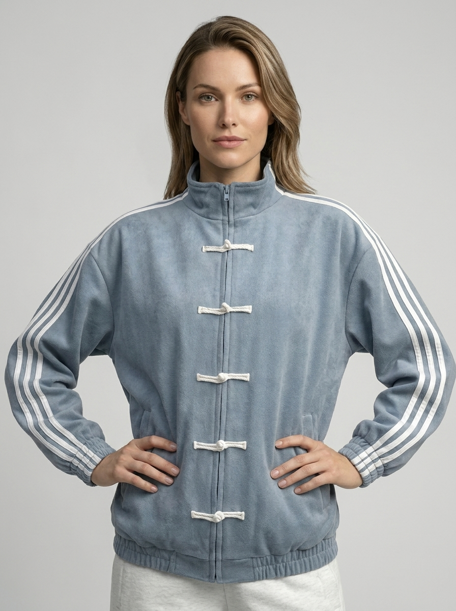 Dana | Bomber Jacket with Stand Collar & Stripes