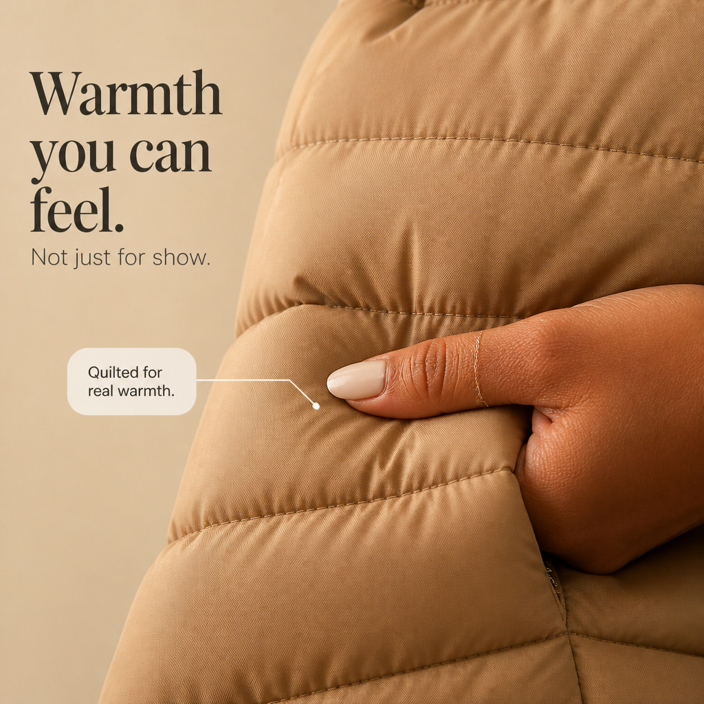 Abbie | Cozy Knit-Sleeve Puffer Jacket