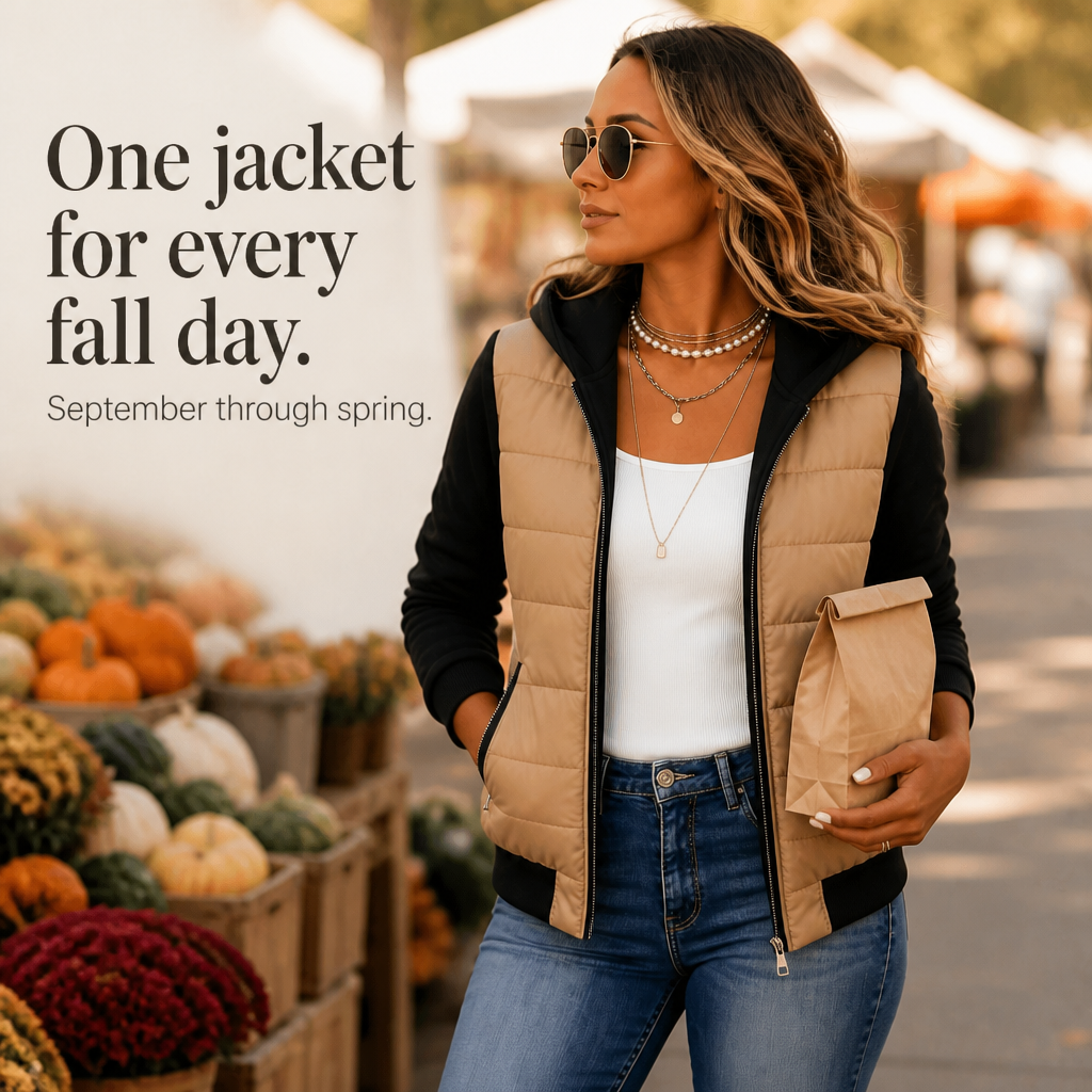 Abbie | Cozy Knit-Sleeve Puffer Jacket