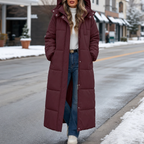 Addie | Cozy Long Hooded Puffer Coat