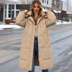 Addie | Cozy Long Hooded Puffer Coat