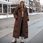 Addie | Cozy Long Hooded Puffer Coat