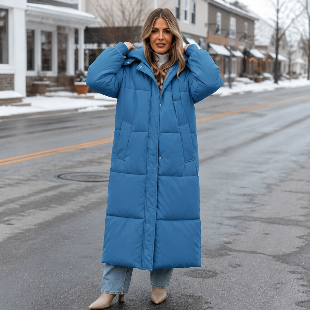 Addie | Cozy Long Hooded Puffer Coat