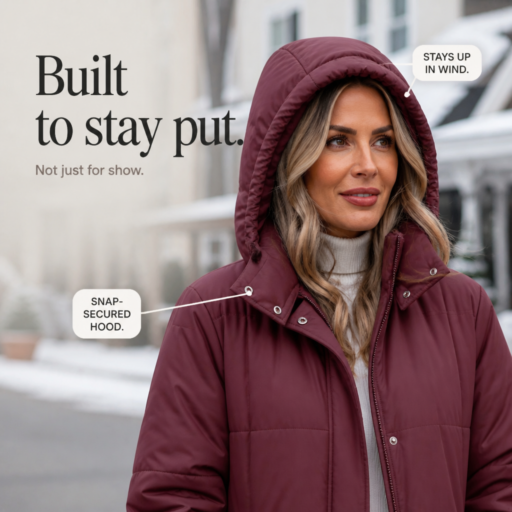 Addie | Cozy Long Hooded Puffer Coat